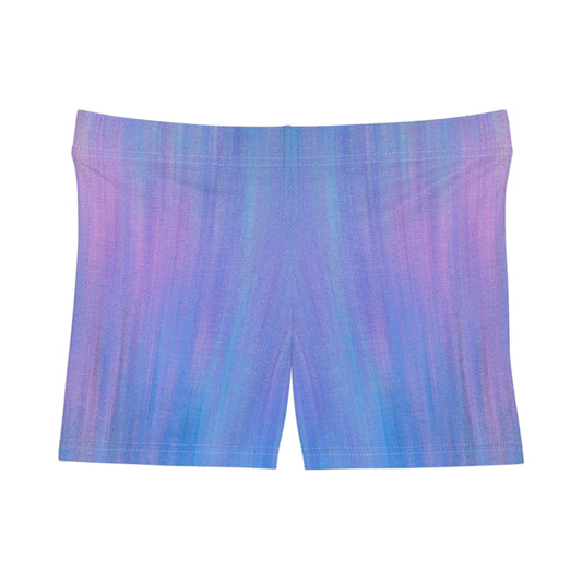 Blue & Purple Metalic - Inovax Women's Shorts