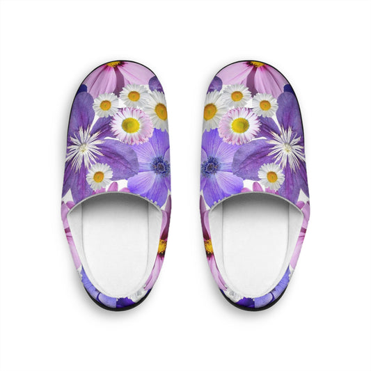 Purple Flowers - Inovax Women's Indoor Slippers