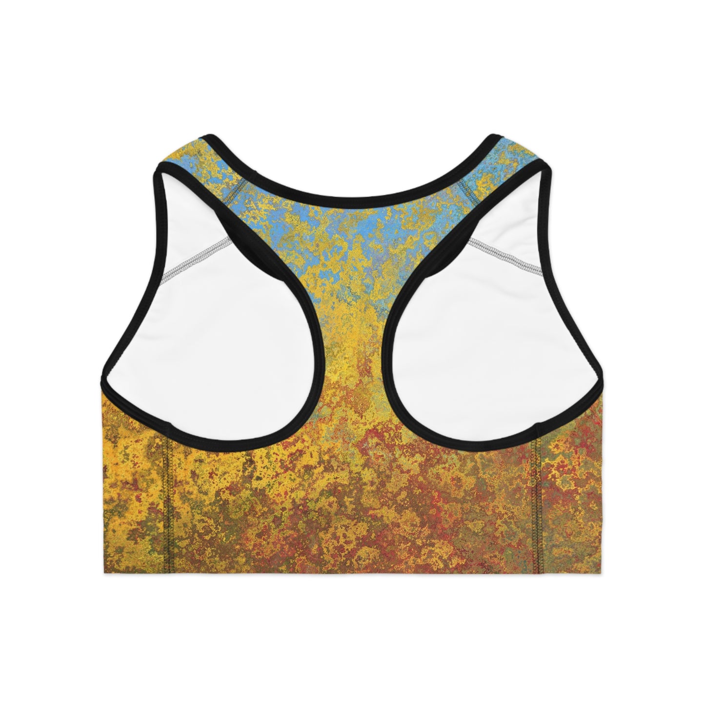 Gold and blue spots - Inovax Sports Bra