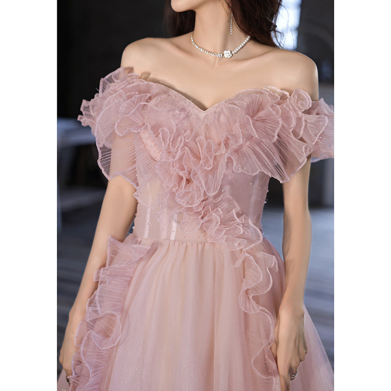 Off-shoulder Toast Clothing Summer Bride Light Luxury