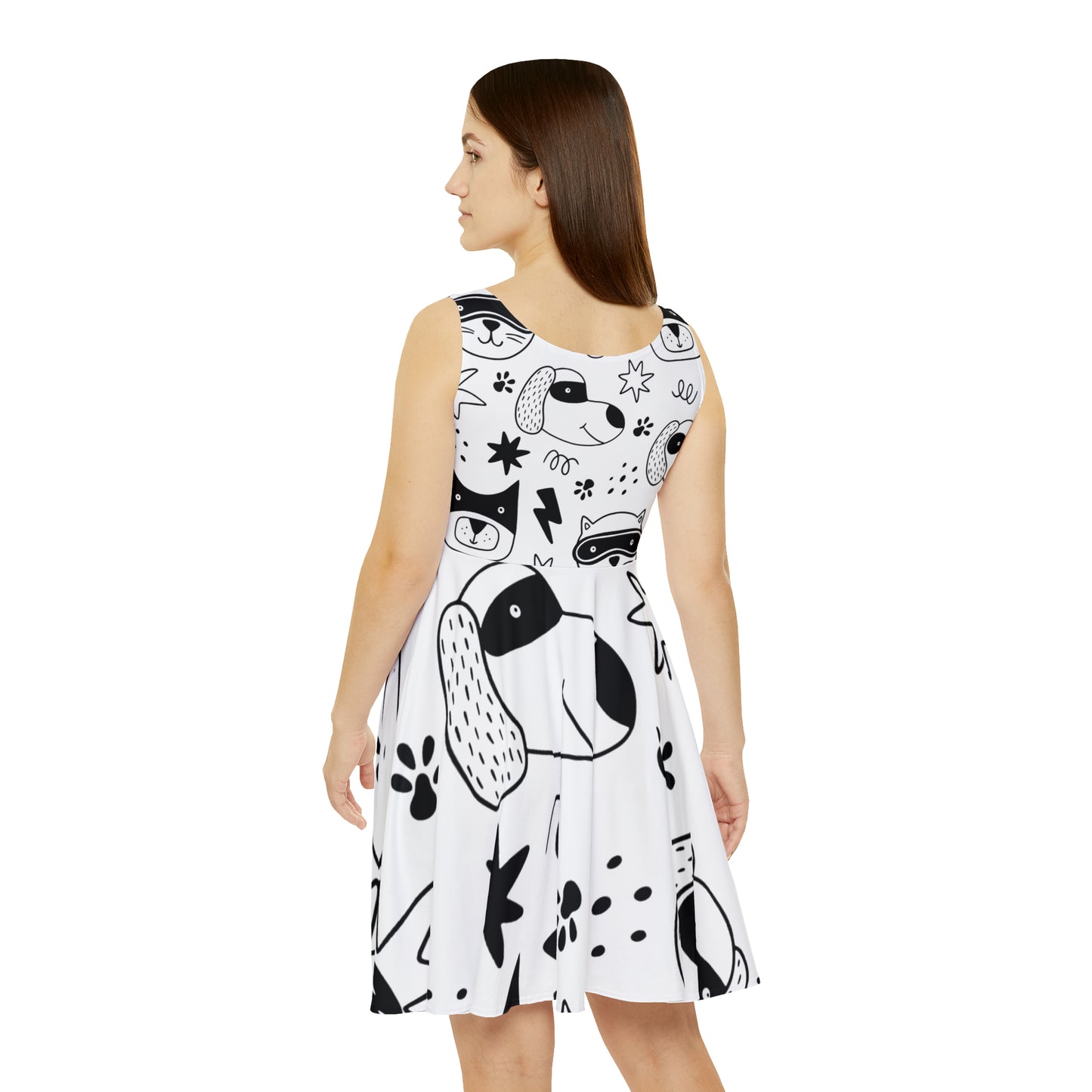 Doodle Dogs &amp; Cats - Vestido skater para mujer Inovax