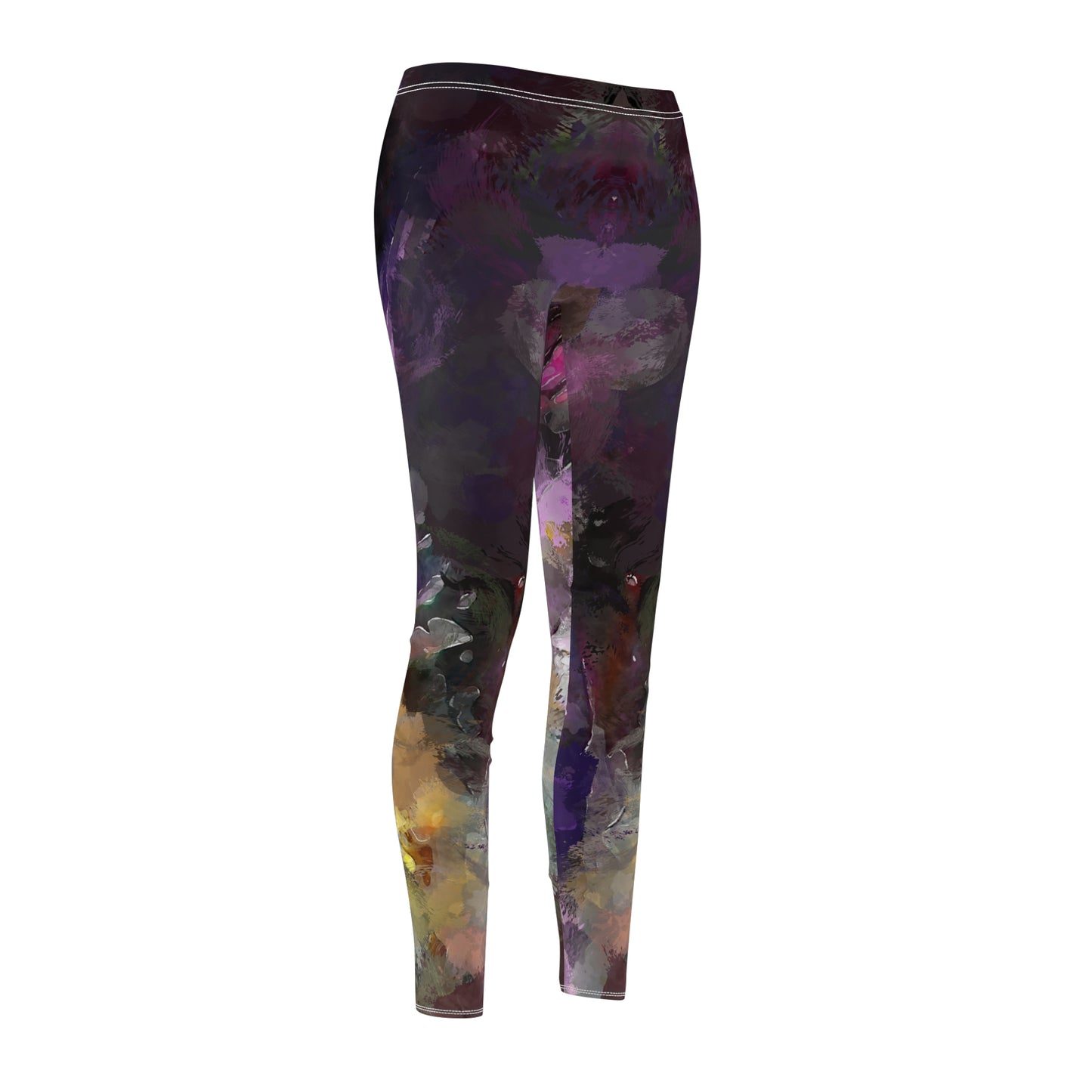 Pintura Morada - Leggings Casuales de corte y costura de mujer Inovax