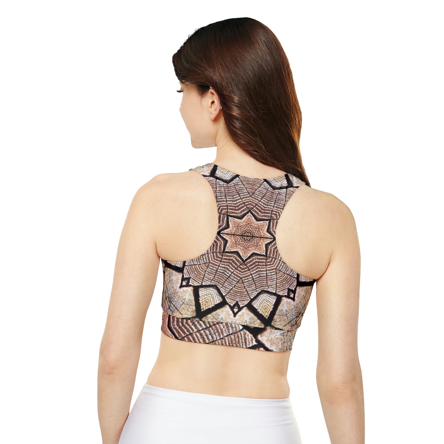 Brown Mandala - Inovax Padded Sports Bra