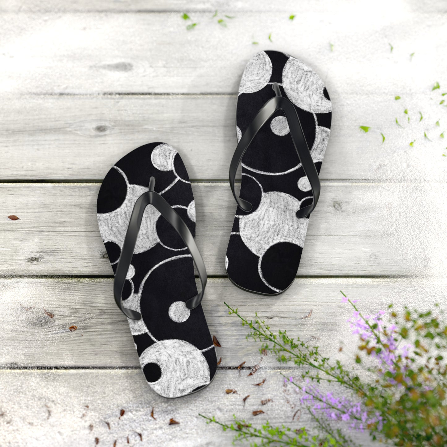 Black Dots - Inovax Flip Flops