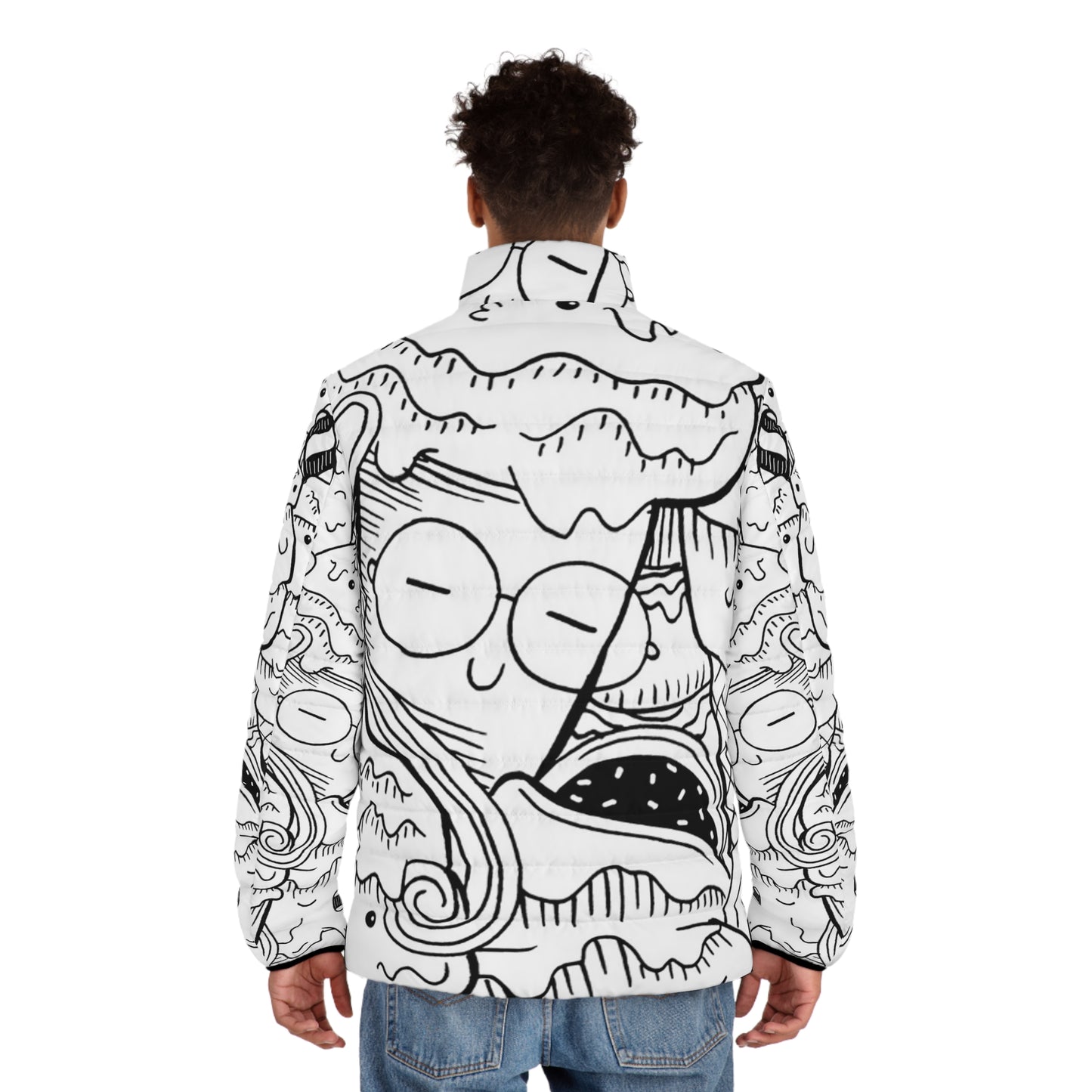 Doodle Icecream - Chaqueta acolchada para hombre Inovax