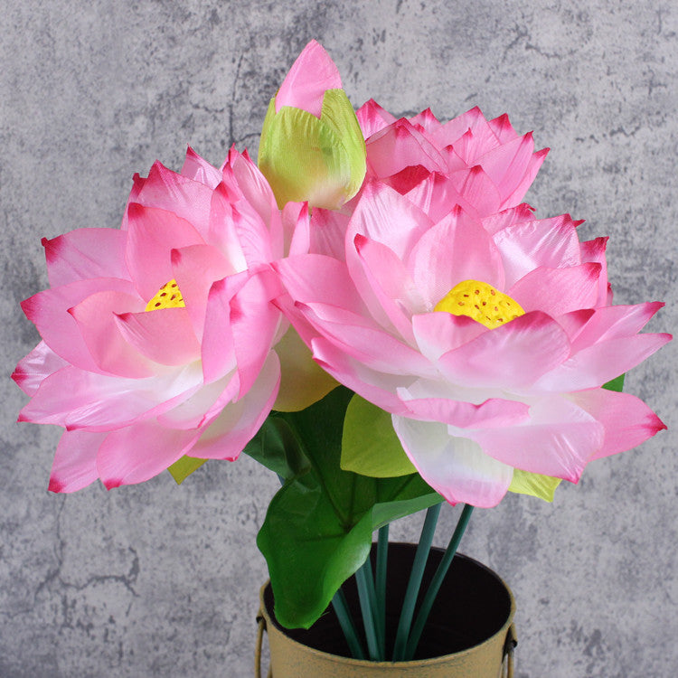 Chinese Style Fake Artificial Lotus Home Living Room Decoration Flowers