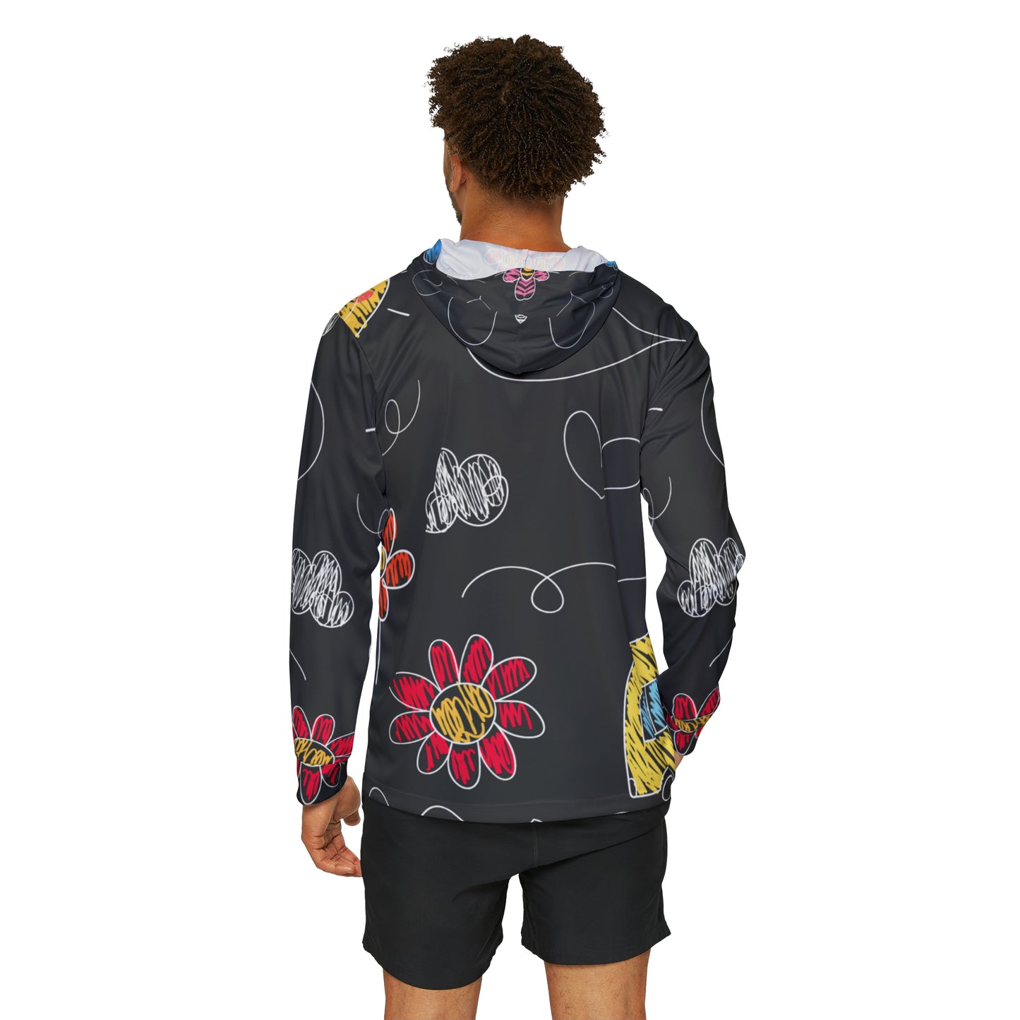 Kids Doodle Playground - Sudadera con capucha deportiva para calentamiento para hombre