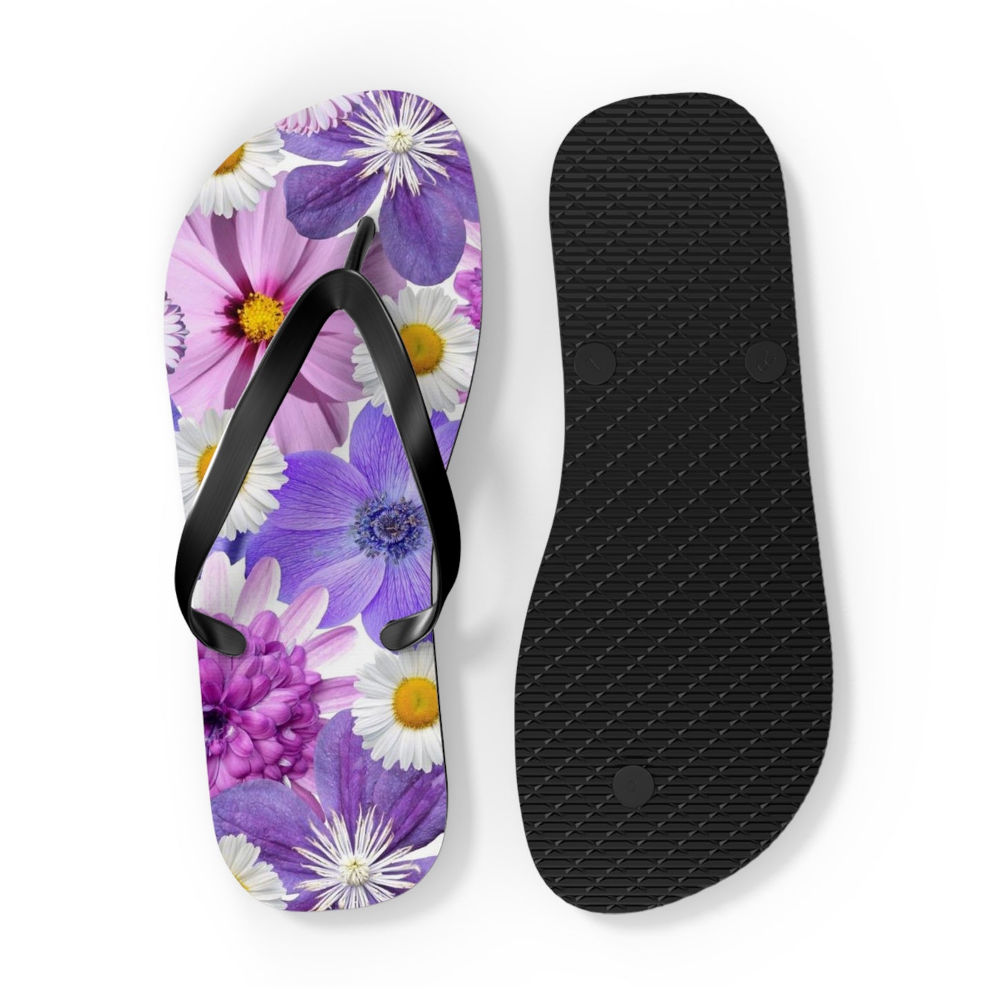 Fleurs violettes - Tongs Inovax