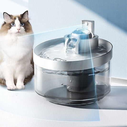 Fuente de agua para gatos Fuente de bebida de inducción inalámbrica