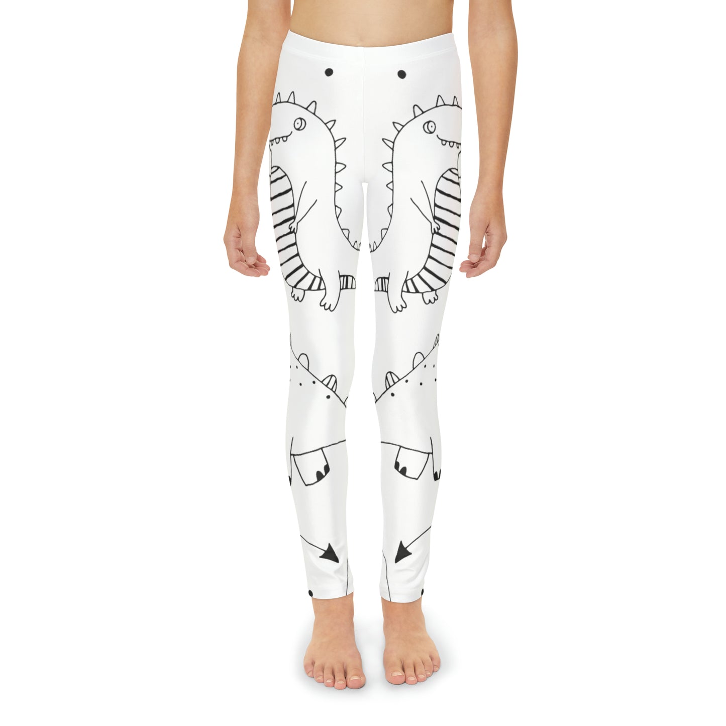 Doodle Dinosours - Inovax Youth Full-Length Leggings