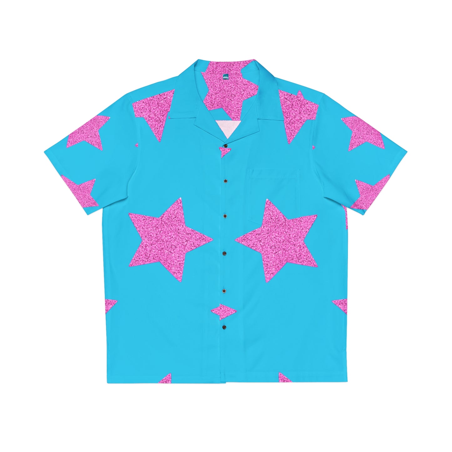 Estrellas Rosadas - Camisa hawaiana para hombre Inovax