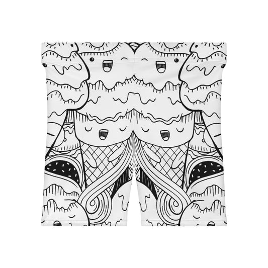 Doodle Icecream - Inovax Women's Biker Shorts