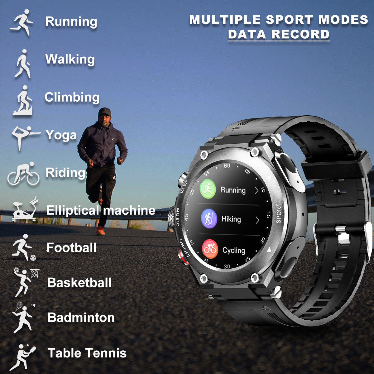 Reloj inteligente Auriculares Bluetooth Pulsera deportiva inteligente