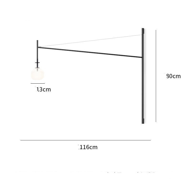 Aisle restaurant creative long pole line strip geometric wall light