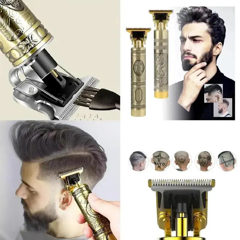 Cortadora de pelo eléctrica profesional, diseño aleatorio, párrafo de barba masculina