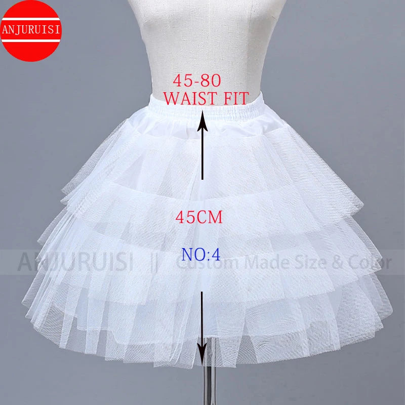 Jupon à fleurs pour filles, sous-jupe de fête Cosplay, robe courte, Jupon Enfant Fille, jupe Tutu de Ballet Lolita, Enaguas Sottogonna Mini