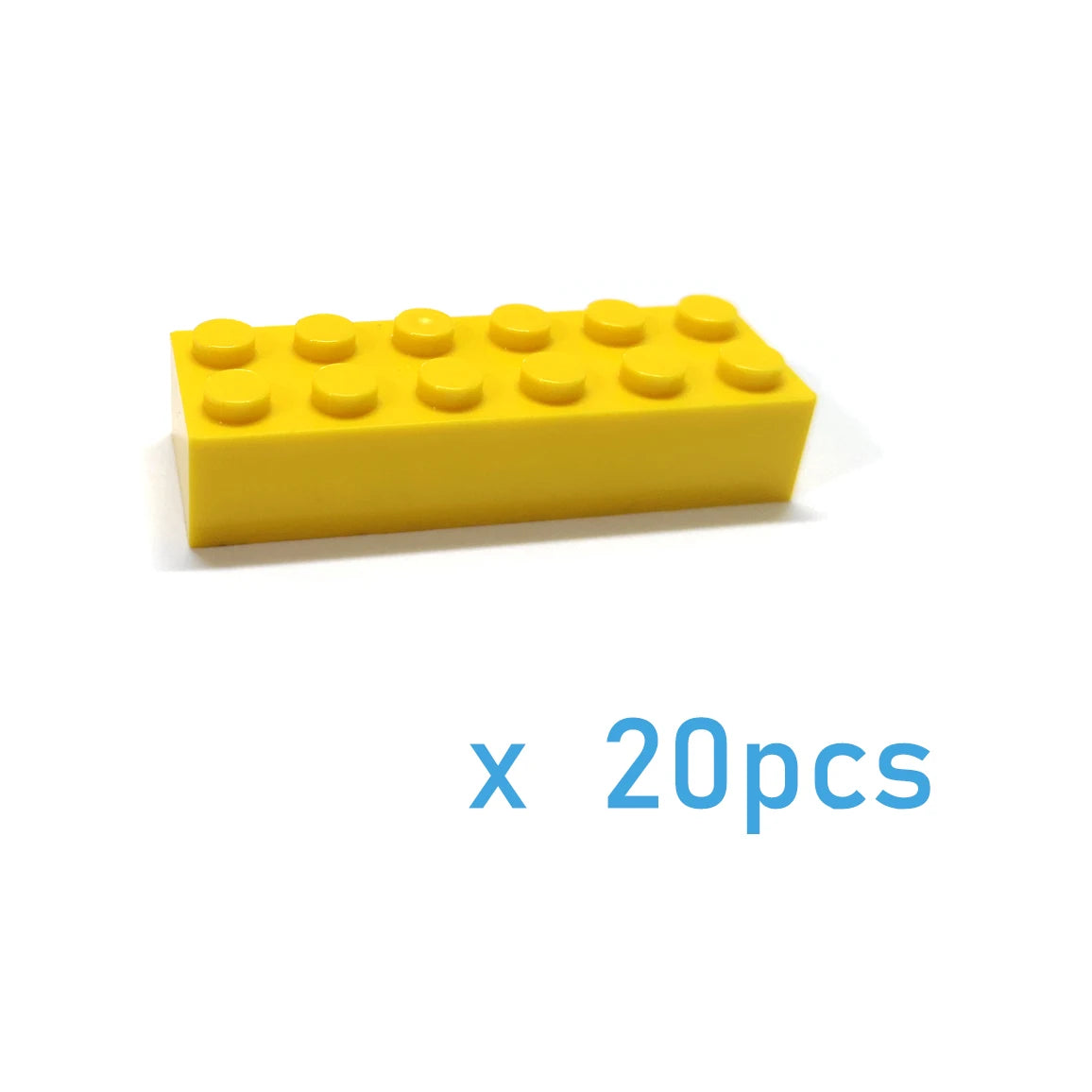 20pcs DIY Building Blocks Thick Figures Bricks 2x6 Dots Educational Creative Size Compatible With 2456 Plastic Toys for Children