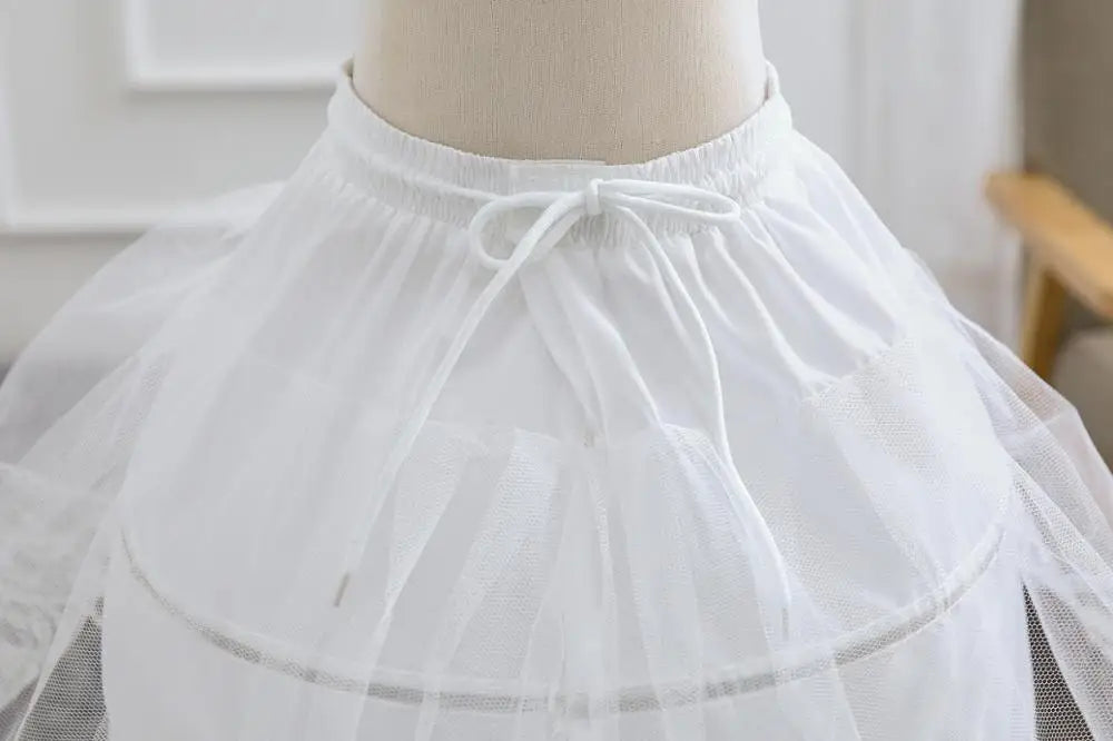 Kids Petticoats for Flower Girls Dresses Little Girls Crinoline 2 Hoop Skirt Petticoat Lolita Skirt Underskirt Vestido De Novia