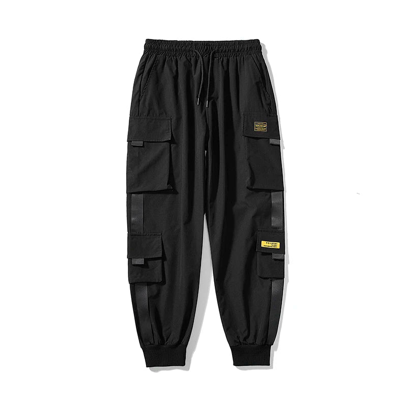 Streetwear pantalon noir femmes Style coréen taille élastique pantalons de survêtement Baggy pantalon été automne Hip Hop Harajuku pantalon femmes