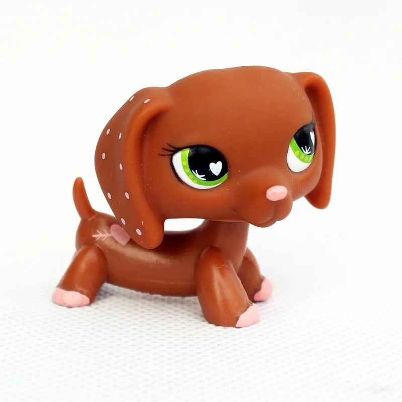 LPS chat Rare petite animalerie jouets supports cheveux courts chaton chien teckel Collie épagneul grand danois Original Bobble tête jouets