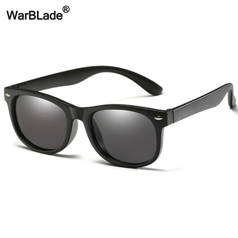 WarBlade, gafas de sol redondas polarizadas para niños, gafas de sol flexibles de silicona de seguridad para niños, gafas de sol de moda para niños y niñas, gafas UV400