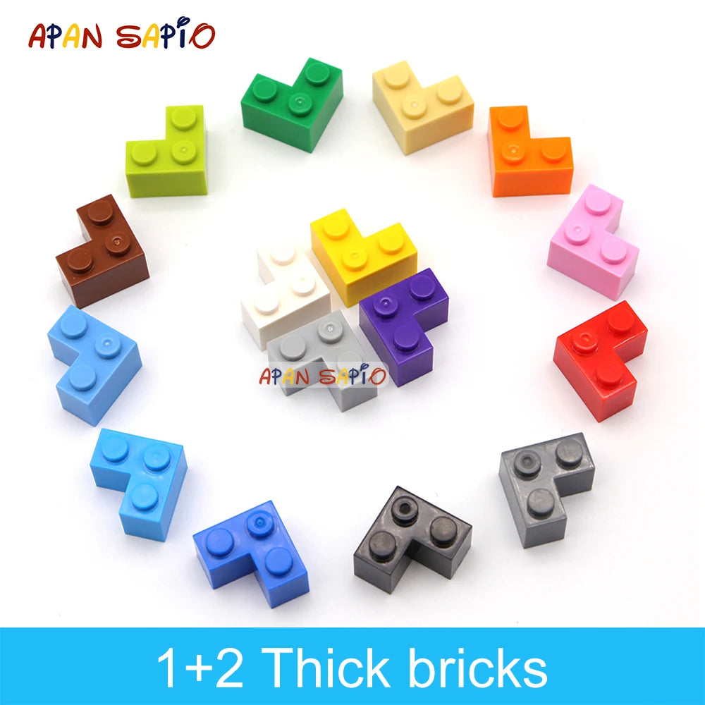 60pcs DIY Building Blocks Thick Figures Bricks 1+2 Dots Educational Creative Size Compatible With 2357 Plastic Toys for Children