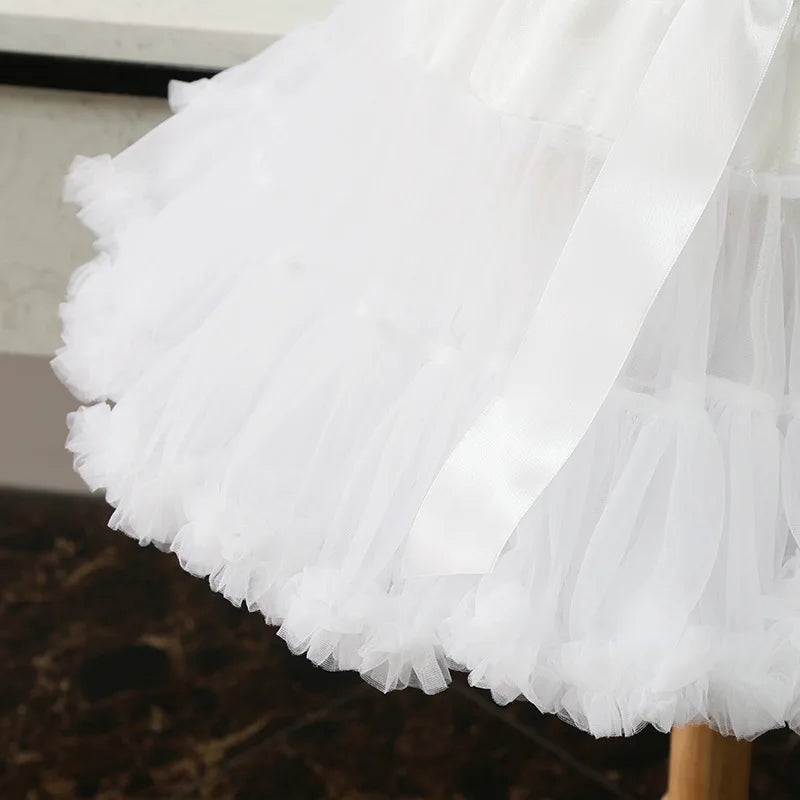 Jupons chauds Lolita Cosplay mariée Crinoline dame filles sous-jupe pour fête blanc noir Ballet danse jupe Tutu