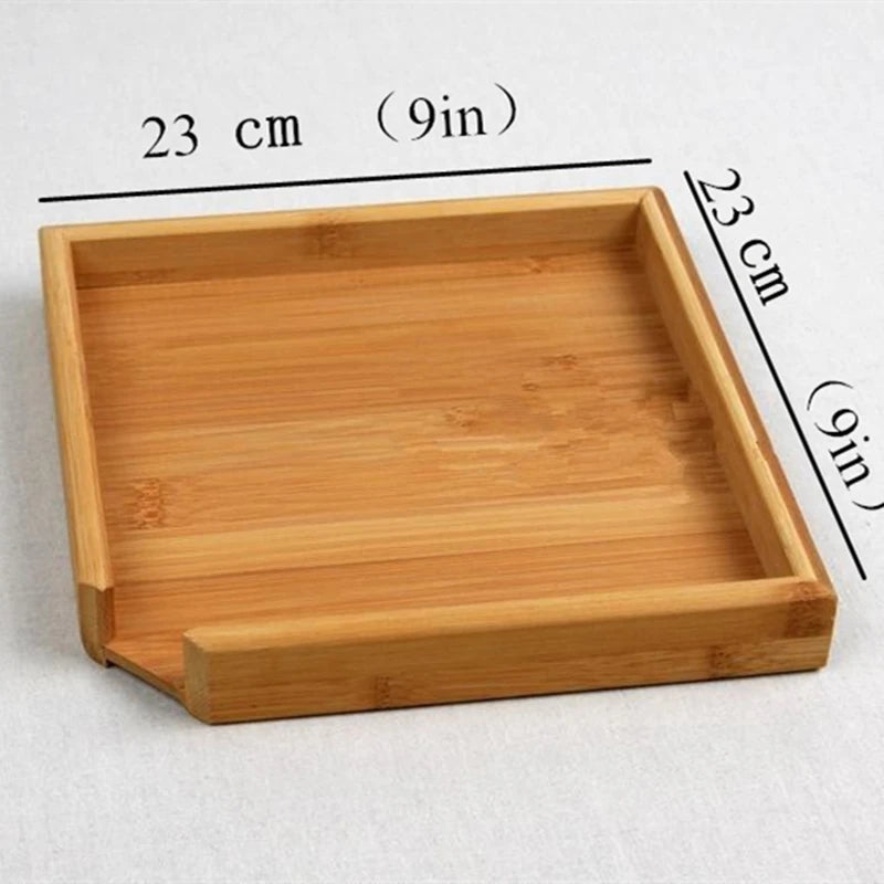 Bandeja de té rectangular de bambú, platillo para té Kung Fu Pu'er, bandeja de almacenamiento, recipiente para ceremonia del té, accesorios para servicio de té, japonés creativo