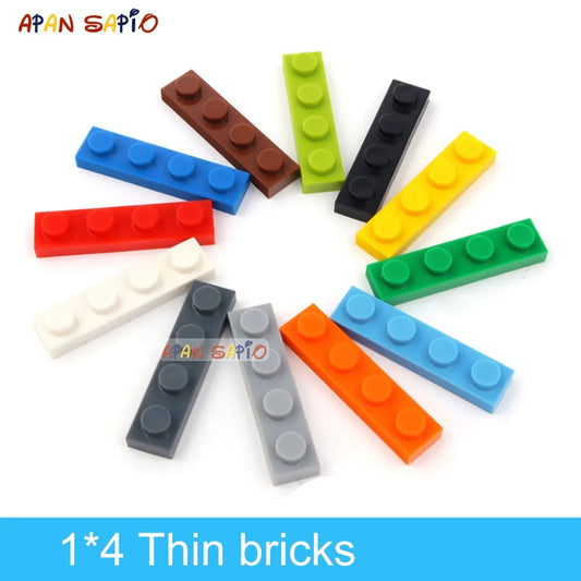 Bloques de construcción DIY para niños, figuras finas de 1x4 puntos, tamaño creativo educativo, Compatible con juguetes de plástico 3710, 120 Uds.