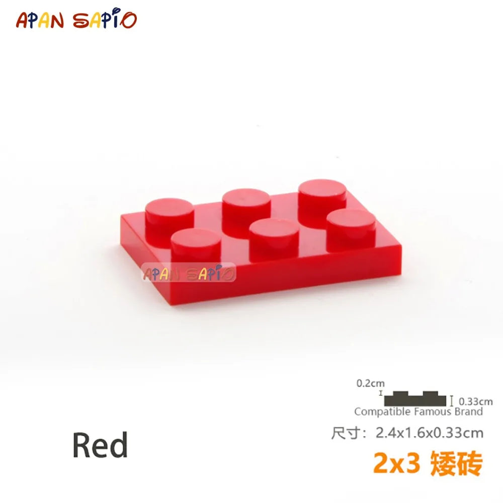 20pcs/lot DIY Blocks Building Bricks Thin 2X3 Educational Assemblage Construction Toys for Children Size Compatible With Brand