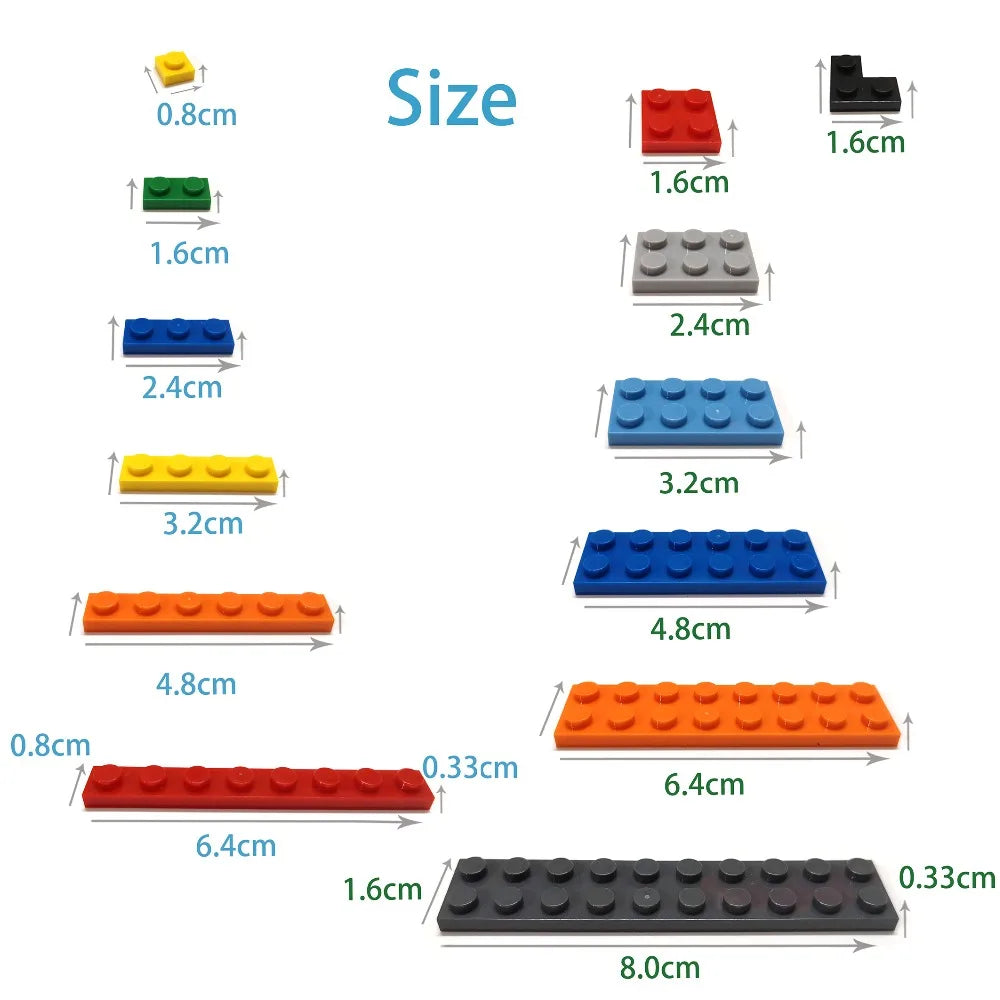 100 Uds DIY bloques de construcción figuras gruesas ladrillos pendiente 1x2 puntos tamaño creativo educativo Compatible con 3040 juguetes para niños