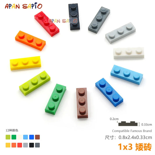 40pcs/lot DIY Blocks Building Bricks Thin 1X3 Educational Assemblage Construction Toys for Children Size Compatible With 3623