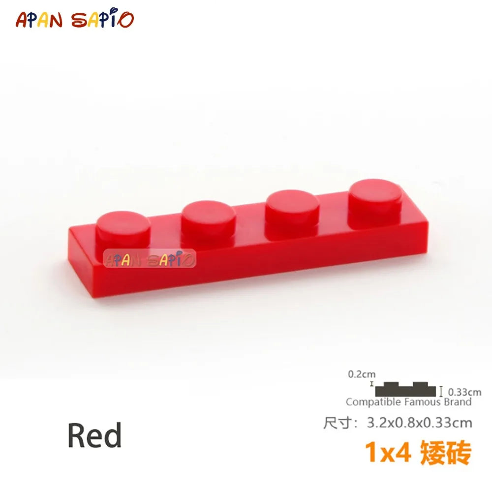 30pcs/lot DIY Blocks Building Bricks Thin 1X4 Educational Assemblage Construction Toys for Children Size Compatible With 3710