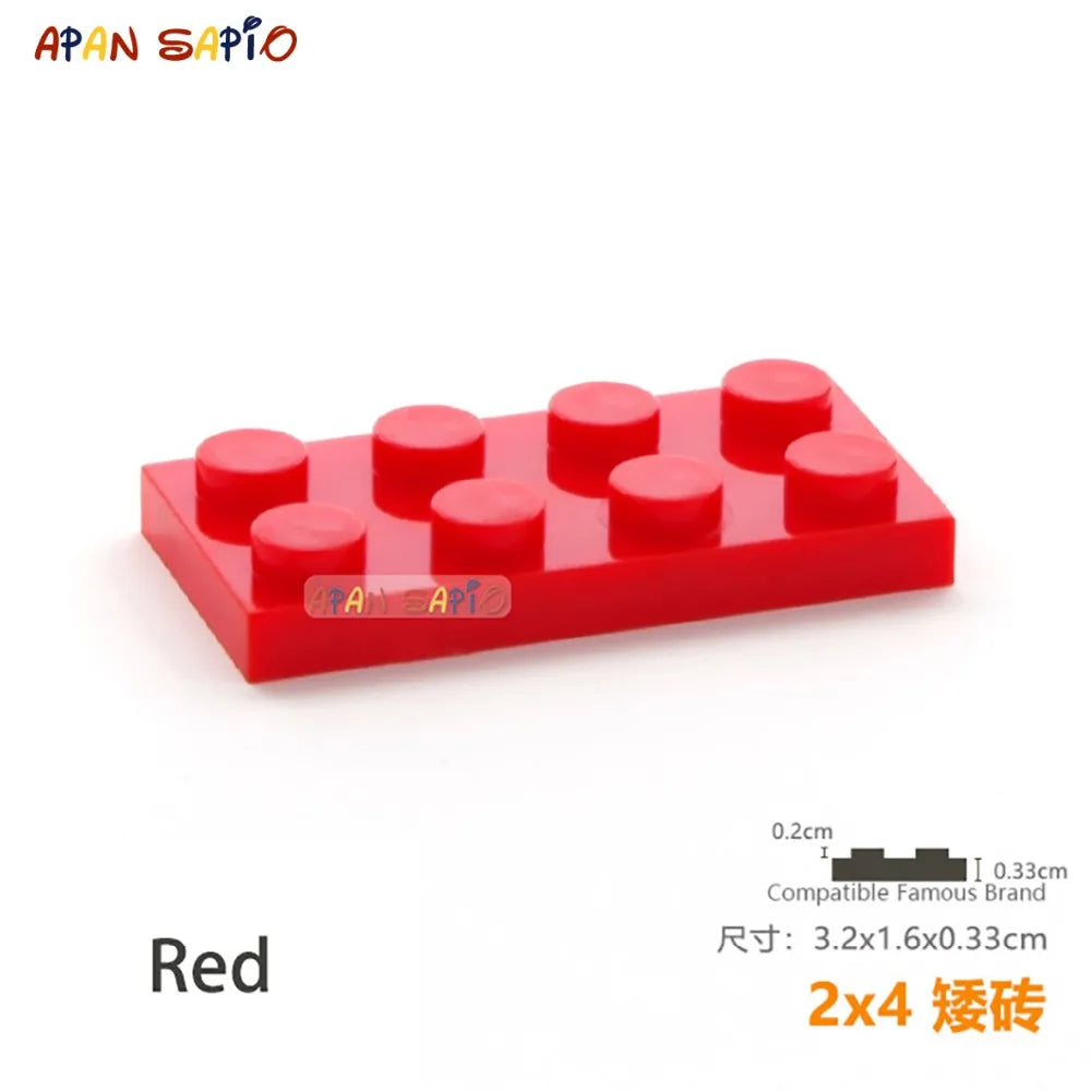 15pcs DIY Blocks Building Bricks 2X4  Educational Assemblage Construction Toys for Children Compatible With Brand