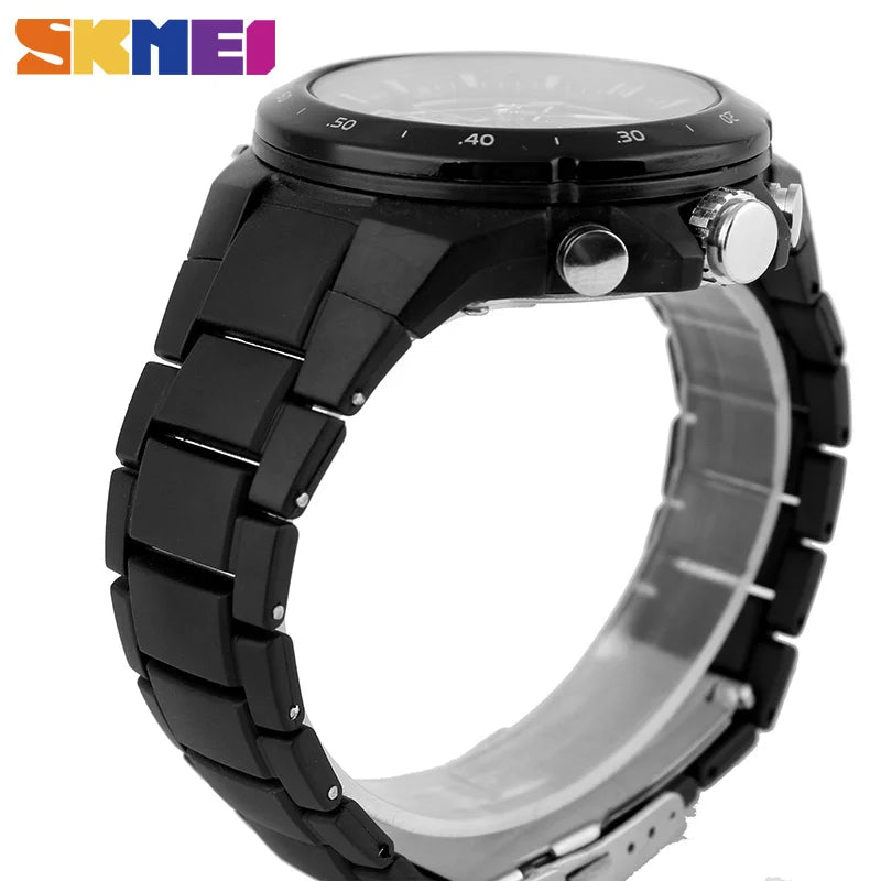 SKMEI Sport montre hommes mode décontracté réveil étanche militaire Chrono double affichage montres Relogio Masculino 1016