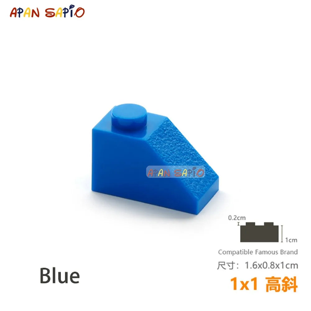 25pcs/lot DIY Blocks Building Bricks Bevel 1X1 Educational Assemblage Construction Toys for Children Size Compatible With Brand