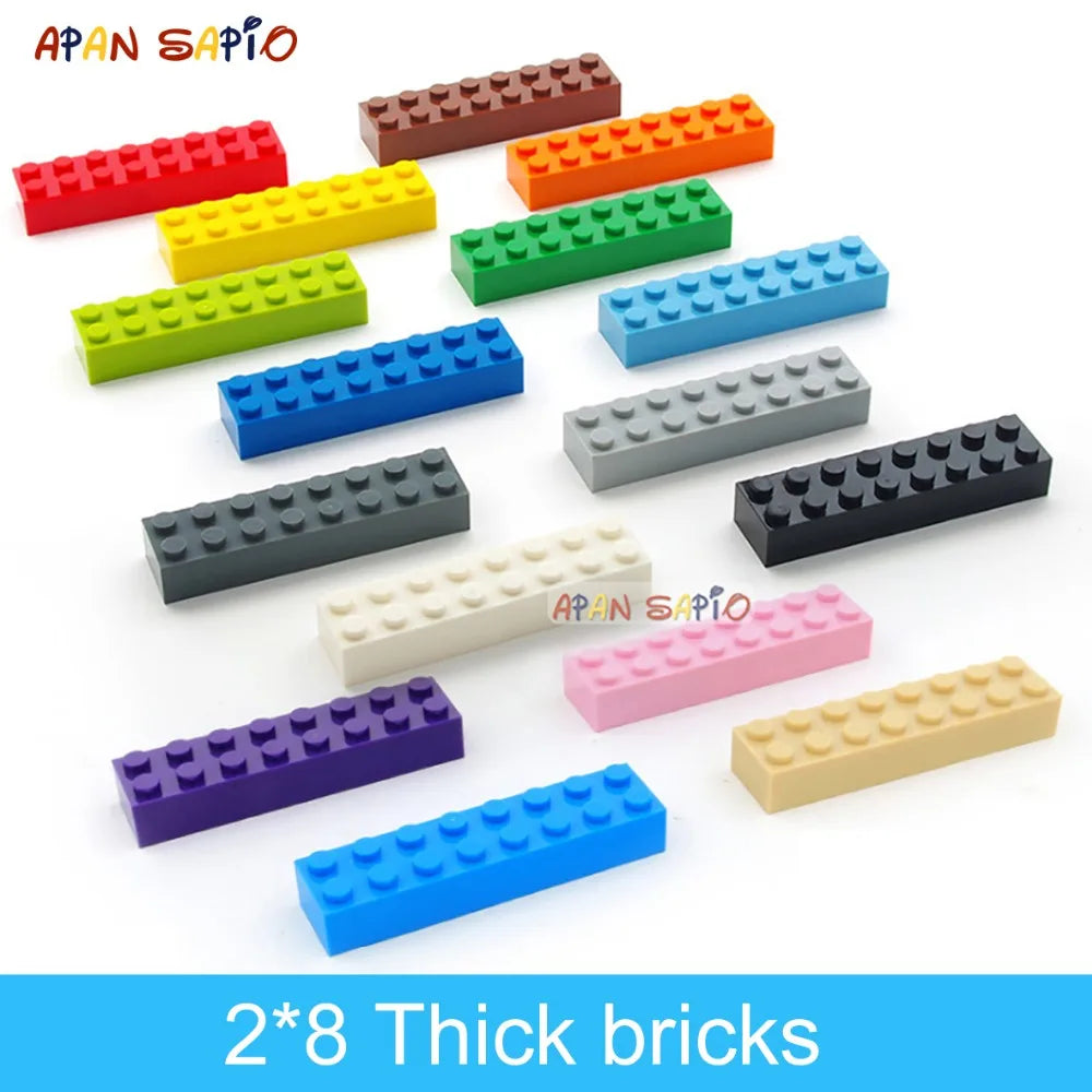 Blocs de construction épais à monter soi-même, 20 pièces, 2x8 points, jouets éducatifs créatifs pour enfants, figurines, briques en plastique, taille Compatible avec 3007