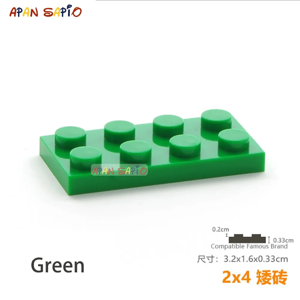 15pcs DIY Blocks Building Bricks 2X4  Educational Assemblage Construction Toys for Children Compatible With Brand