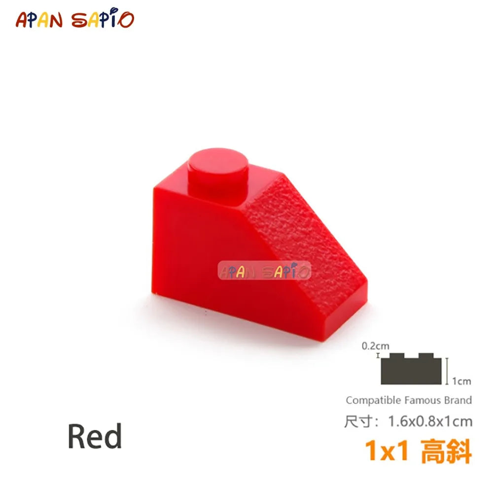 25pcs/lot DIY Blocks Building Bricks Bevel 1X1 Educational Assemblage Construction Toys for Children Size Compatible With Brand