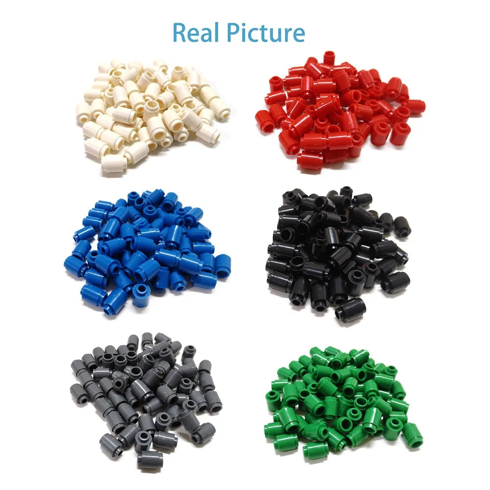 200pcs DIY Building Blocks Figures Bricks Cylinder 12Color Educational Creative Size Compatible With 3062 Toys for Children