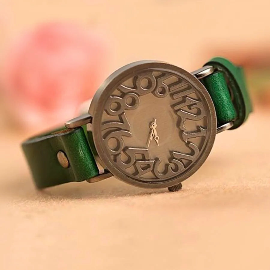 Shsby, nuevo reloj Digital Vintage con correa de cuero de vaca auténtico, relojes de vestir para mujer, reloj de cuarzo para mujer, reloj de ocio para estudiantes