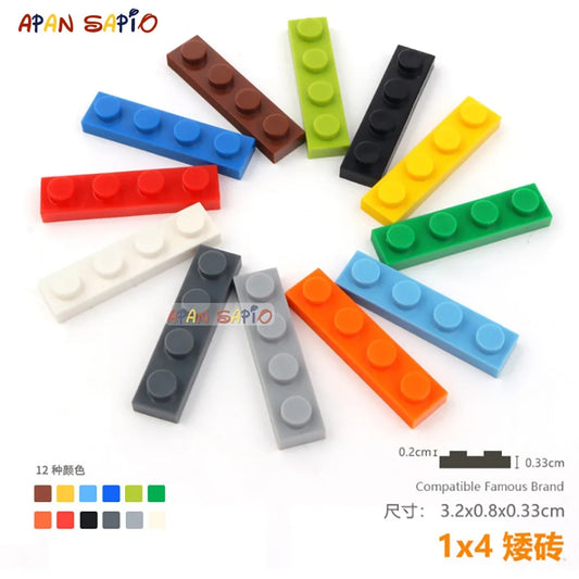 Blocs de Construction en briques fines 1x4, 30 pièces/lot, jouets de Construction à Assemblage éducatif pour enfants, taille Compatible avec 3710