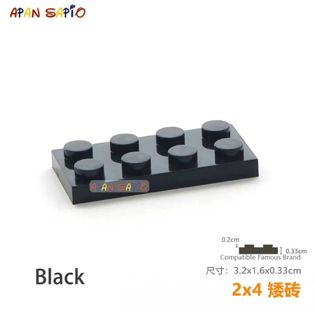 15pcs DIY Blocks Building Bricks 2X4  Educational Assemblage Construction Toys for Children Compatible With Brand