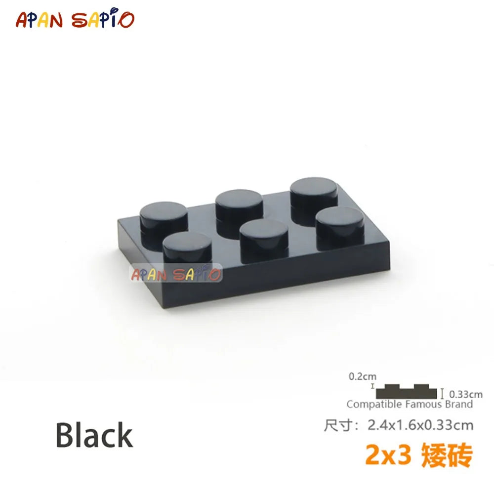 20pcs/lot DIY Blocks Building Bricks Thin 2X3 Educational Assemblage Construction Toys for Children Size Compatible With Brand