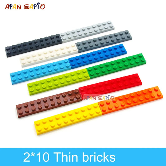 Blocs de construction pour enfants, 20 pièces, figurines fines, 2x10 points, taille créative éducative, Compatible avec 3832 jouets en plastique pour enfants