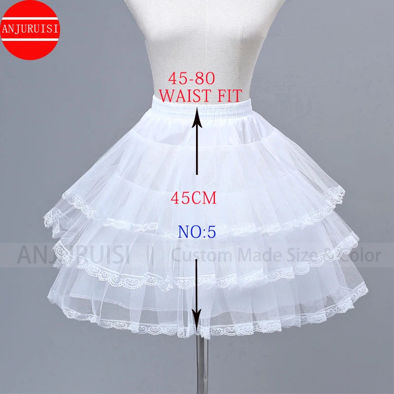 Jupon à fleurs pour filles, sous-jupe de fête Cosplay, robe courte, Jupon Enfant Fille, jupe Tutu de Ballet Lolita, Enaguas Sottogonna Mini