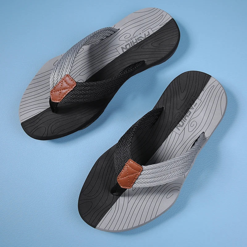 Jumpmore Shoes Men Flip Flops Fashion Mens Sandals Outdoor Soft Summer Slippers Size 39-45