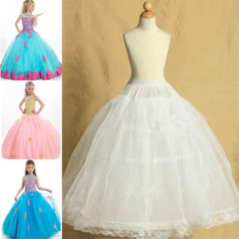 Jupons enfants pour robes De filles à fleurs petites filles Crinoline 2 cerceau jupe jupon Lolita jupe sous-jupe Vestido De Novia