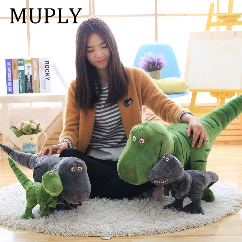 Jouets en peluche dinosaure Muply, tyrannosaure de dessin animé, poupées mignonnes pour enfants, cadeau d'anniversaire pour garçons, 40-100cm, 1 pièce