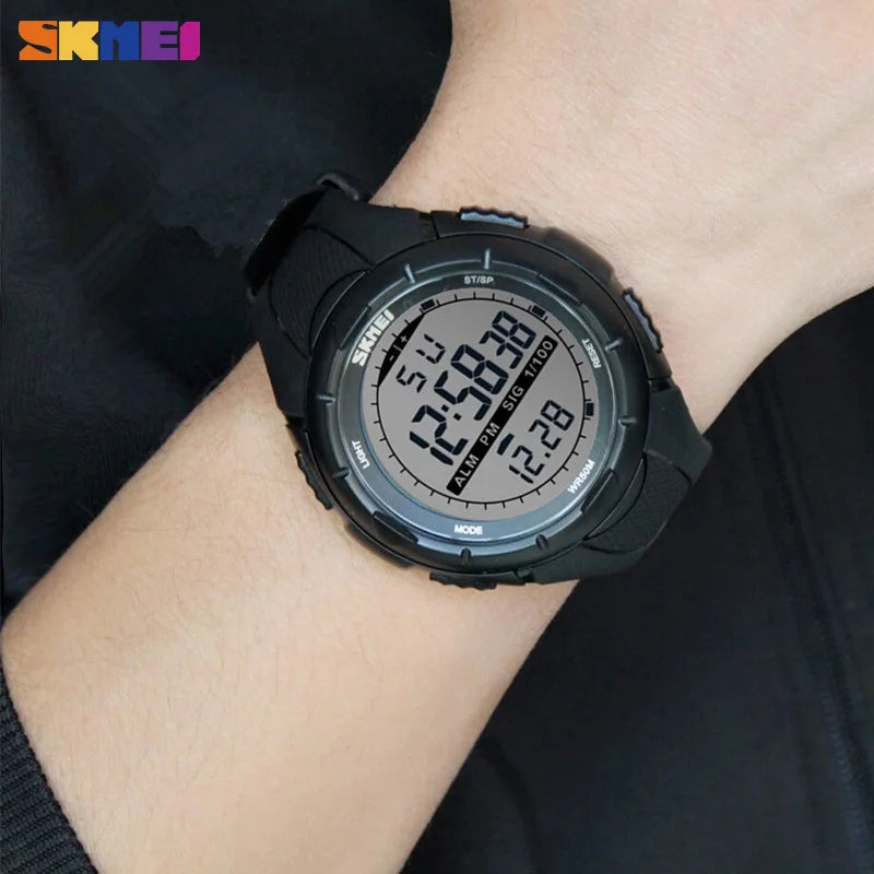 Reloj deportivo SKMEI sencillo a la moda, relojes militares para hombre, reloj despertador resistente a los golpes, reloj Digital resistente al agua, reloj para hombre 1025